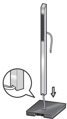 PIONEER CP-LX70 - Verlegen Sie das Lautsprecherkabel durch den Pfeiler, und stellen Sie den Pfeiler dann auf die Grundplatte. - 2