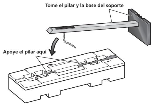 PIONEER CP-LX70 - Fijación del pilar en la base del soporte. - 1