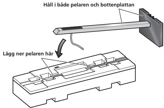PIONEER CP-LX70 - Fastsättning av pelaren i stativets bottenplatta. - 1