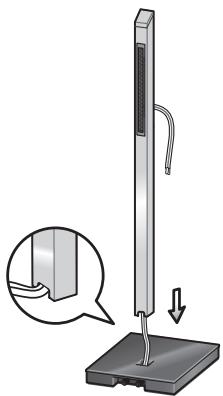 PIONEER CP-LX70 - Kuljeta kaiutinjohto pilarin lapi ja aseta pilari telineen pohjaan. - 2