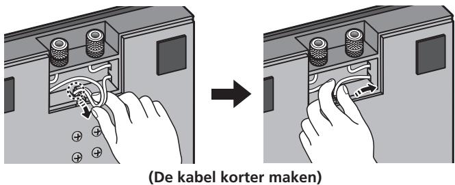 PIONEER CP-LX70 - Stel de lenghte van de luidsprekerkabel af. - 2