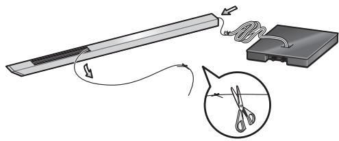 PIONEER CP-LX70 - Verlegen Sie das Lautsprecherkabel durch den Pfeiler, und stellen Sie den Pfeiler dann auf die Grundplatte. - 1