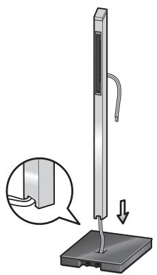 PIONEER CP-LX70TS - Faites passer le câble dans le pilier et placez le pilier sur la base du socle. - 2