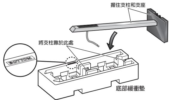 PIONEER CP-LX70TS - 將支柱固定於支座上。 - 2