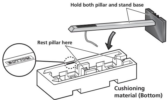 PIONEER CP-LX70TS - Securing the pillar onto the stand base. - 2