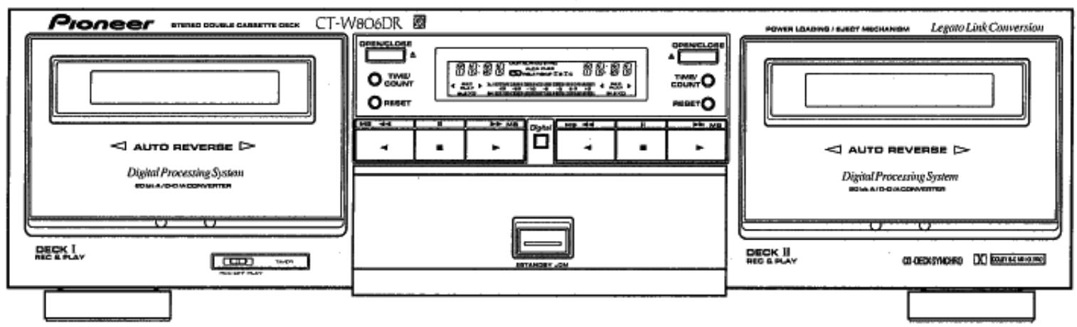 PIONEER CT-W806DR - STEREO DOUBLE CASSETTE DECK   GRABADORA DE DOBLE CASETÉ ESTEREOFONICA - 1