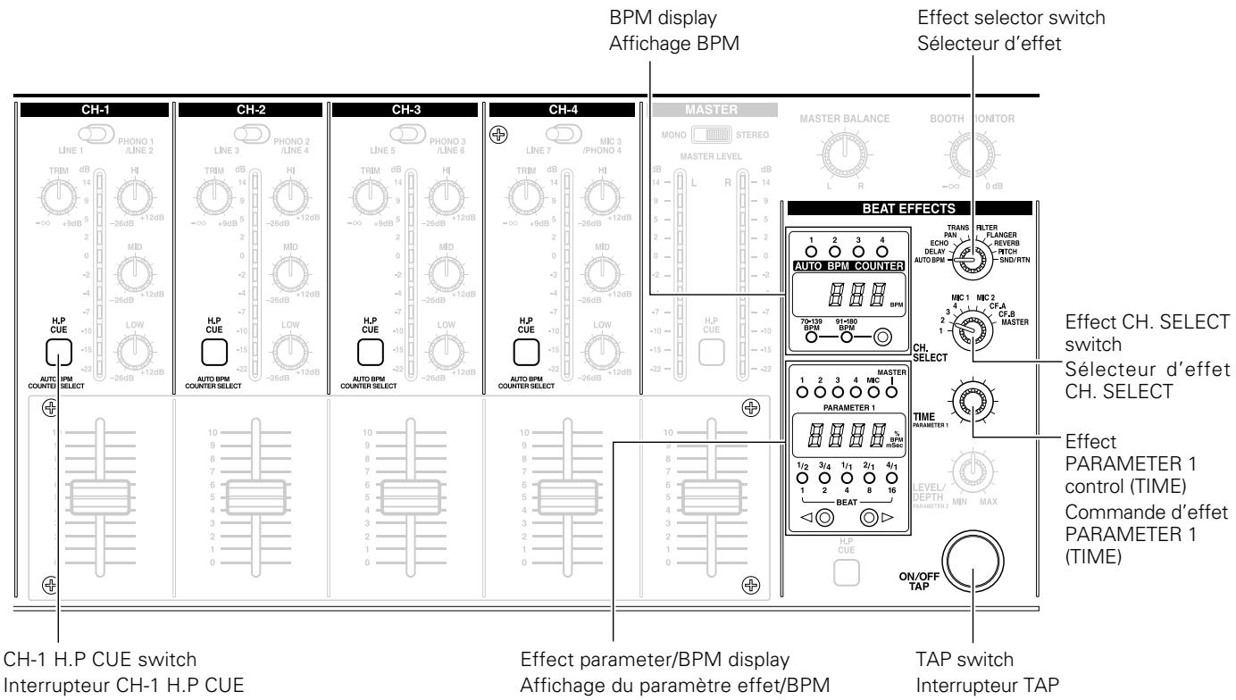 PIONEER DJM-3000 - Utilisation du Mode Auto pour compter la valeur BPM - 1