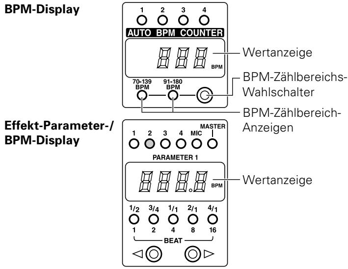 PIONEER DJM-3000 - ■ Wenn der BPM-Wert bei Gebrauch eines der Effekte Delay, Echo, Auto Pan, Auto Trans, Filter und Flanger (Seite 57-59) nicht ermittelt werden kann: - 1