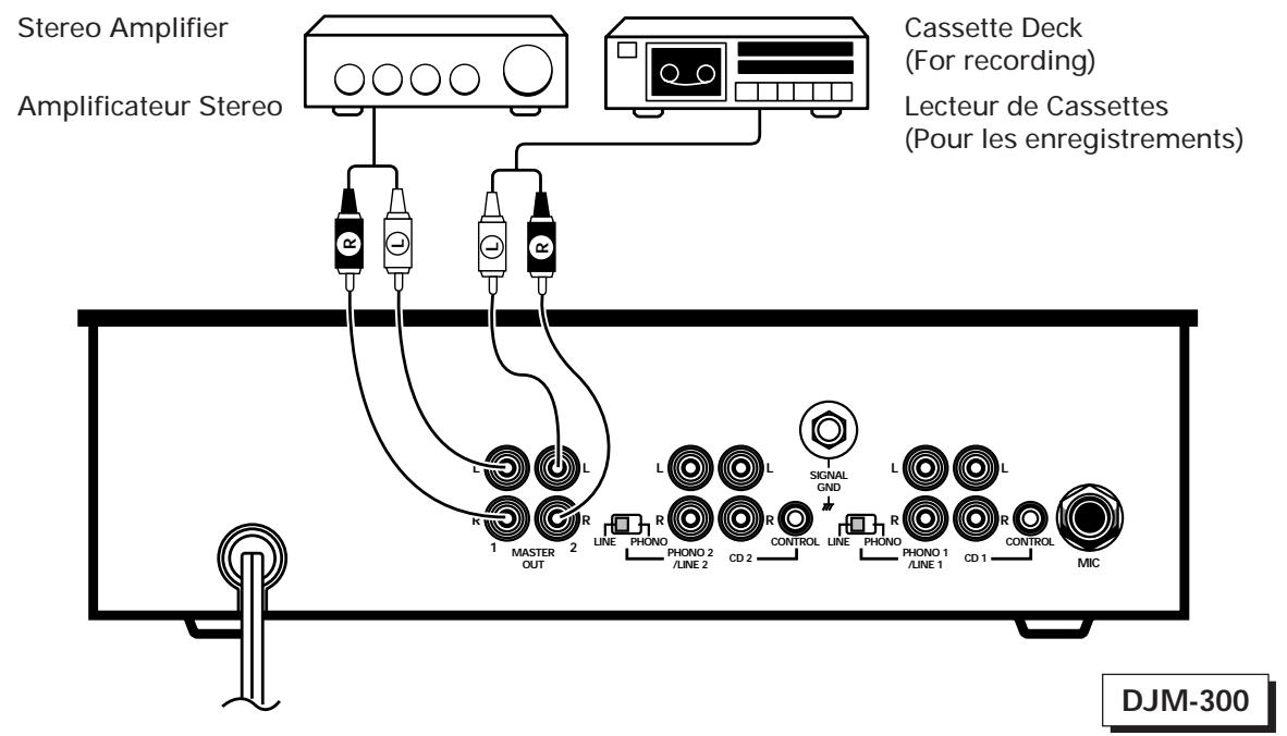 PIONEER DJM-300S - Connexion des sorties - 2