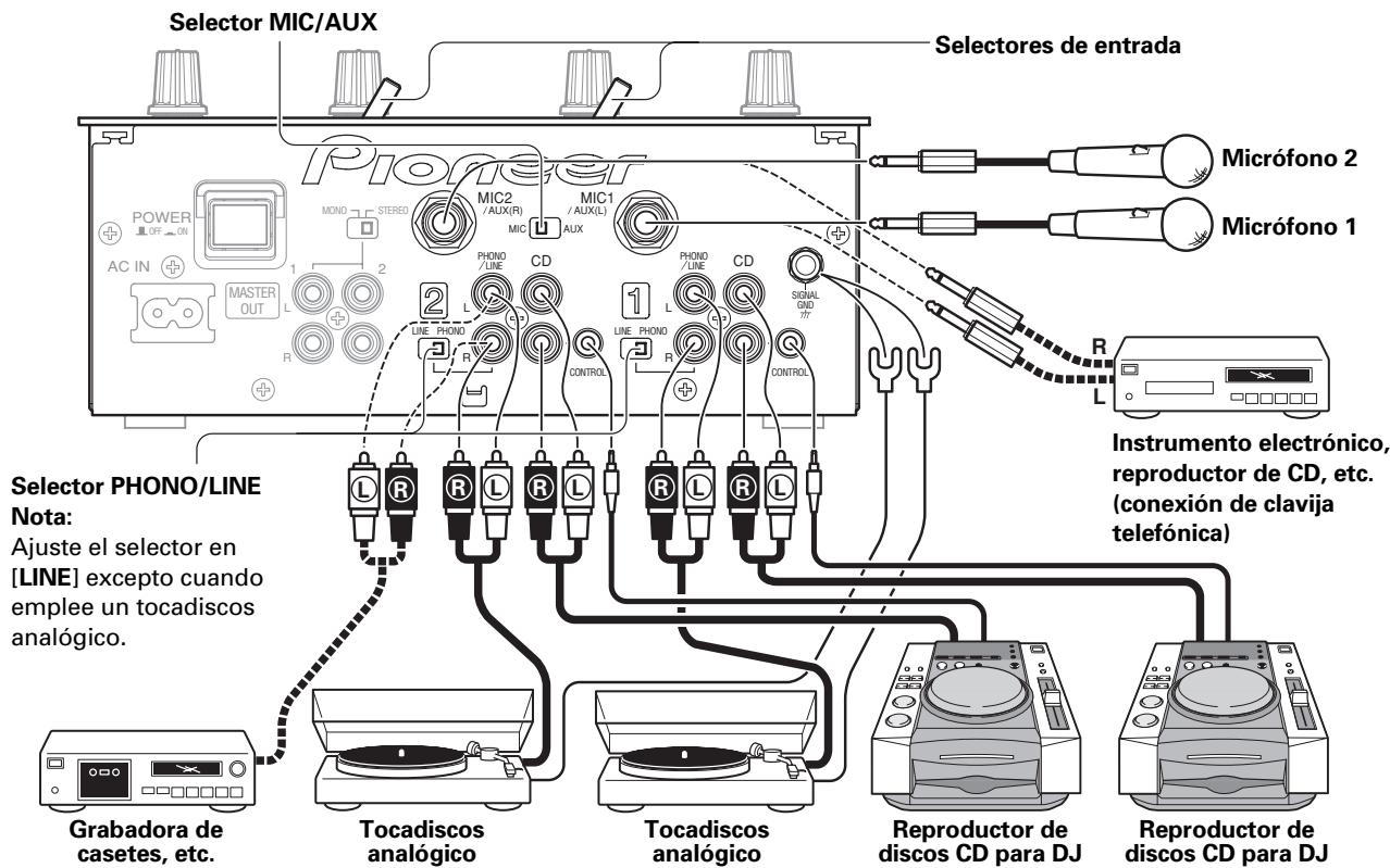 PIONEER DJM-400 - Conecte el cable de alimentacion enultimate lugar. - 1