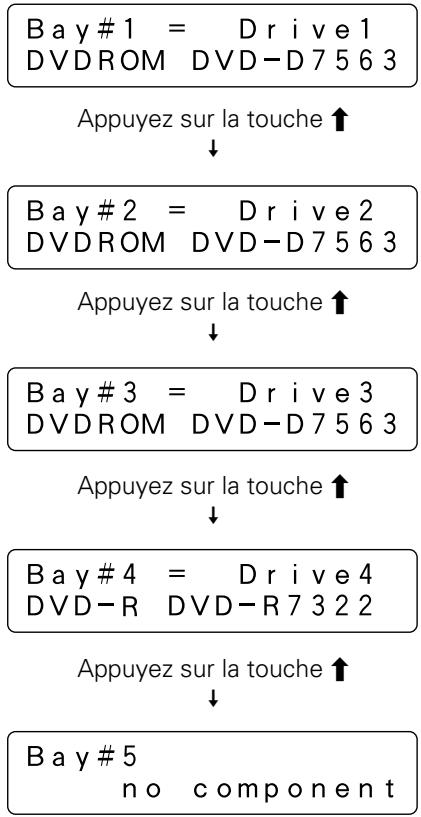 PIONEER DRM-7000 - Entrez en mode Administrateur de système et entrez en sous-mode Configuration (voir p. 70) pour vérifier si le changeur reconnaît tous les lecteurs. - 1