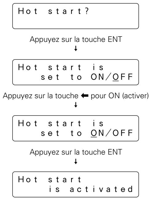PIONEER DRM-7000 - Hot start (Démarrage à chaud) - 1