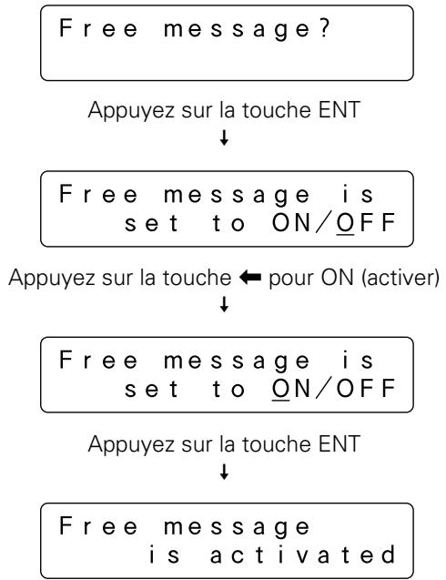 PIONEER DRM-7000 - Free message (Message libre) - 2