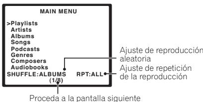 PIONEER IDK-01 - Pantalla del menu principal - 1
