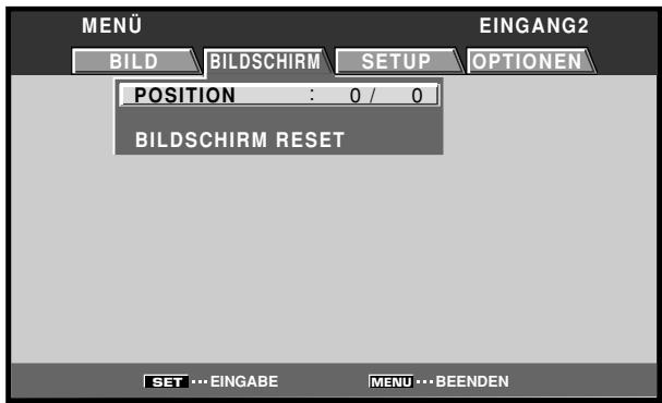 PIONEER PDA-5004 - Betätigen Sie / zur Wahl von [BILDSCHIRM]. - 2