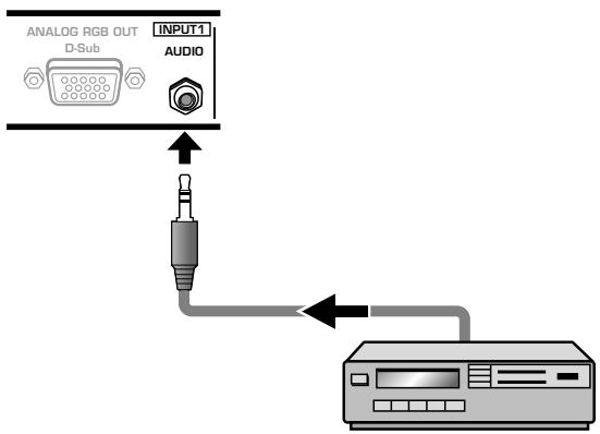 PIONEER PDA-5004 - Audio connection for component connected to INPUT1 - 1
