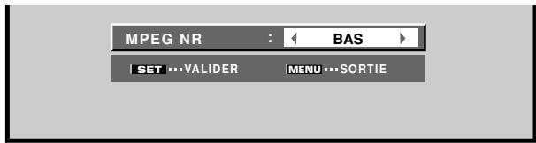 PIONEER PDA-5004 - Utilisez les touches  /▶ pour désirir le réglage souhaïée pour [MPEG NR]. - 1