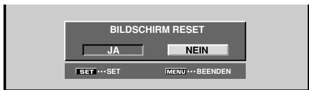 PIONEER PDA-5004 - Betätigen Sie in Schritt 3 des obigen Verfahrens / zur Wahl von [BILDSCHIRM RESET] und drücken Sie dann SET. - 1