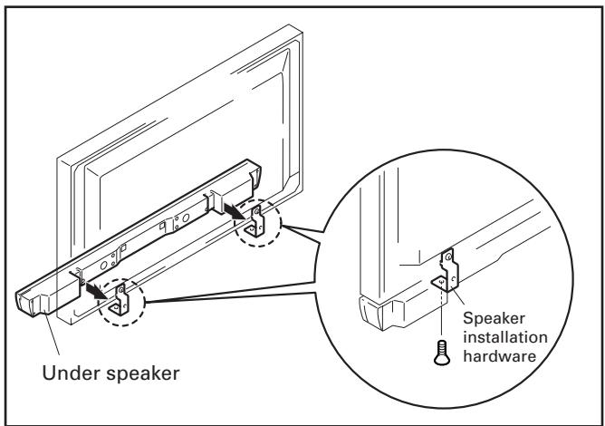 PIONEER PDK-5013 - [When installing the PDP-S08 on the PDP-433HDE or the PDP-433HDG] Install the under speaker. - 1