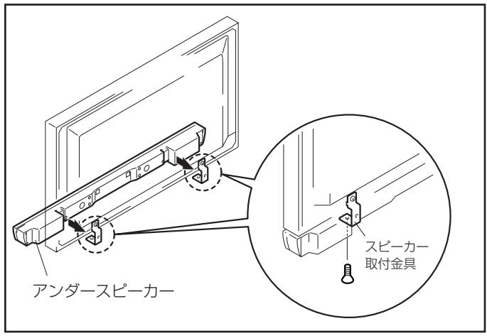 PIONEER PDK-5013 - 手順1ではずしたネジで金具下側をネジ止め(左右2ケ所)する。 - 2