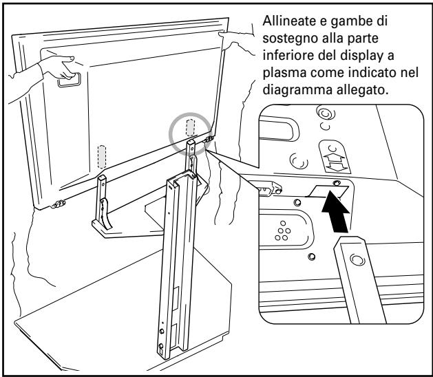 PIONEER PDK-FS04 - Posizionate il display a plasma sulle gambe di sostegno. - 1