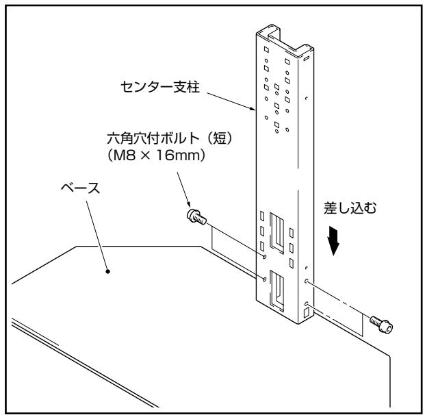 PIONEER PDK-FS04 - ベースにセンター支柱を差し込み、センター支柱を六角穴付ボルト(短)で固定する(4カ所) - 1