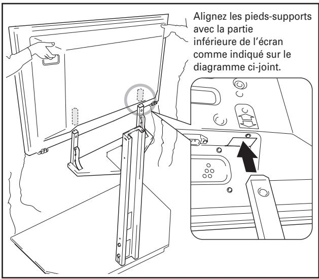 PIONEER PDK-FS04 - Placez l'écran sur les pieds-supports. - 1