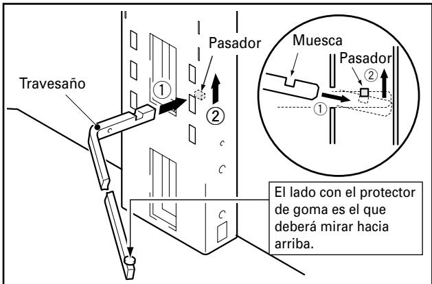 PIONEER PDK-FS04 - Fije los travesaños izquierdo y derecho a la columna de soporte. - 1