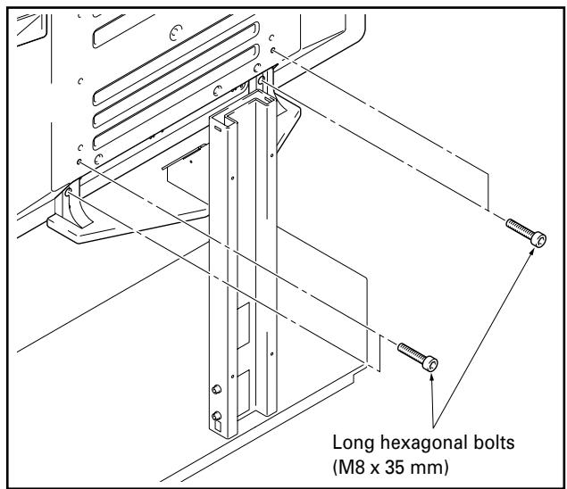 PIONEER PDK-FS04 - Use the long hexagonal bolts to fix the plasma display to the support legs (4 locations). - 1