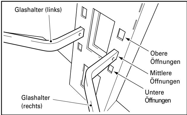 PIONEER PDK-FS04 - Befestigen Sie den linken und den rechten Glashalter an der Stützsäule. - 2