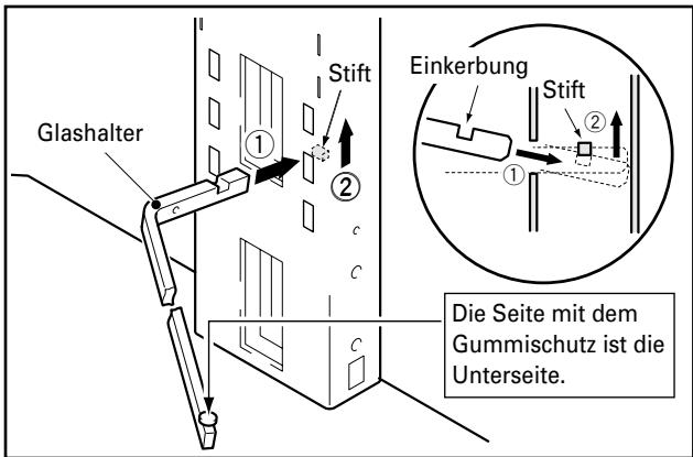 PIONEER PDK-FS04 - Befestigen Sie den linken und den rechten Glashalter an der Stützsäule. - 1