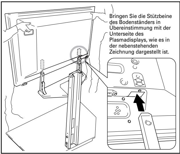 PIONEER PDK-FS04 - Montage des Plasmadisplays an den Stützbeinen. - 1