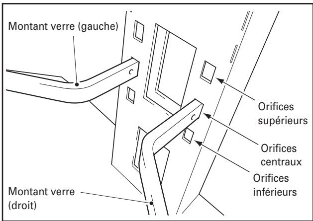 PIONEER PDK-FS04 - Veuillez fixer les montants de verre à gauche et à droite de la colonne de support. - 2