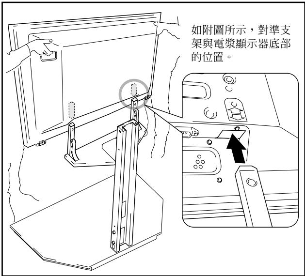 PIONEER PDK-FS04 - 將電漿顯示器安裝到支柱上面。 - 1