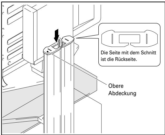 PIONEER PDK-FS04 - Bringen Sie eine Stützsäulenabdeckung zur Abdeckung der Kabel an der zentralen Stützsäule an und fixieren Sie sie dann mit den vorgesehenen Schrauben (M4 x 10 mm: silberfarben) (2 Schrauben, eine oben und eine unten). - 3
