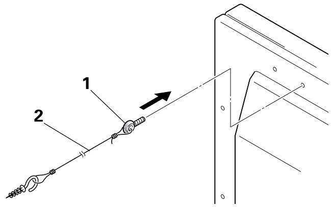 PIONEER PDK-TS01 - ■ Exempel på användning av stabiliseringsskruvarna. (Bilden visar 50" skärmen) - 1