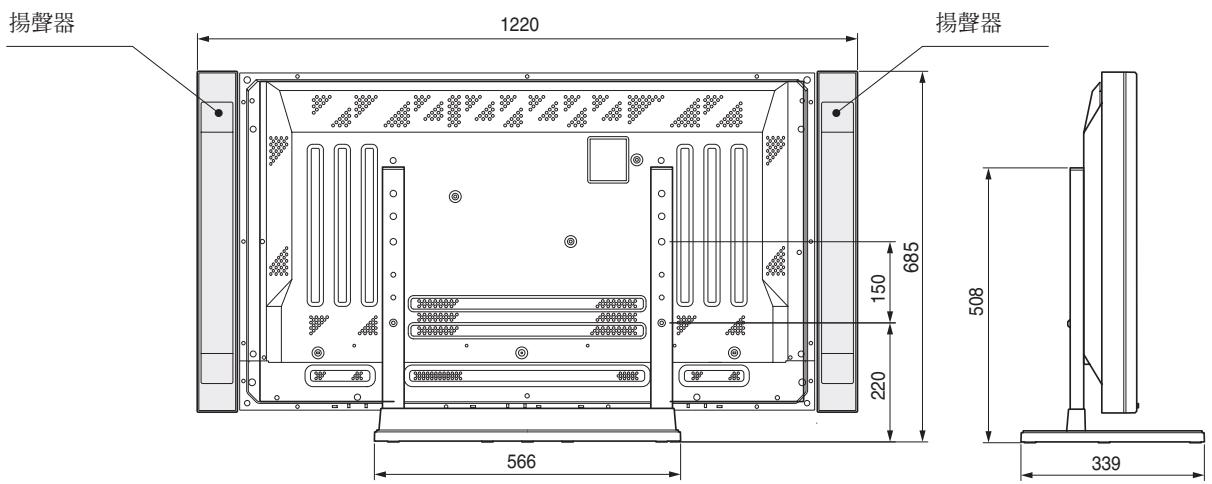 PIONEER PDK-TS01 - 43型顯示器主體兩側安裝揚聲器時 - 1