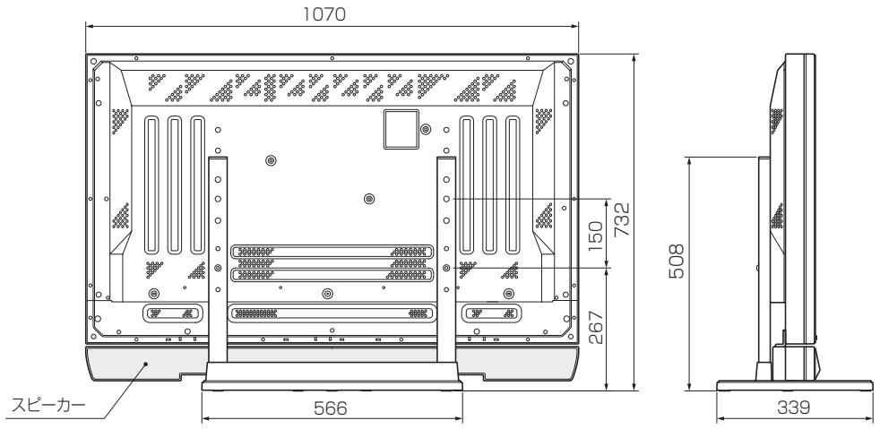 PIONEER PDK-TS01 - 50型本体両サイドにスビ一力一取り付款時 - 5