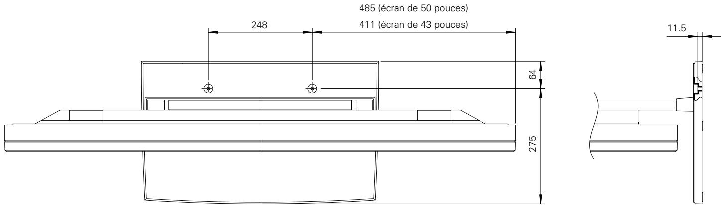 PIONEER PDK-TS07 - Coordination de l'installation des vis utilisées pour fixer le support au sol - 1