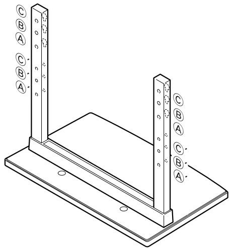 PIONEER PDK-TS07 - Regarding the stand pipe screw holes when the stand is used as a desktop stand - 1