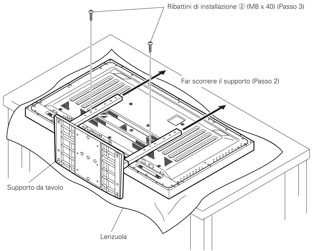 PIONEER PDK-TS07 - I fori di viti sulle rotaie quando il supporto è usato come supporto di desktop - 3