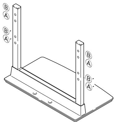 PIONEER PDK-TS10 - Prise en compte des fentes de la colonne de support lorsque le support est utilisé comme support de bureau - 1