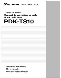 PIONEER PDK-TS10 - Checking the Standard Accessories - 7