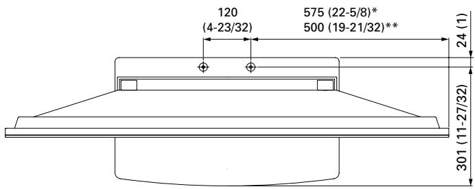 PIONEER PDK-TS10 - Position of table/floor screws - 1