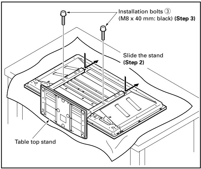 PIONEER PDK-TS10 - - Regarding the stand pipe screw holes when the stand is used as a desktop stand - 2