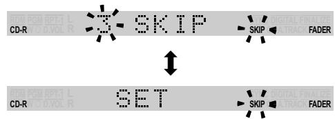 PIONEER PDR-L77 - Appuyez sur SKIP ID CLEAR pendant la lecture (ou en mode pause de lecture) de la plage pour laquelle vous n'avez plus besoin de ID de saut. - 1