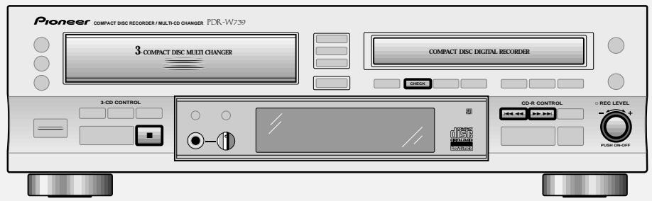 PIONEER PDR-W739 - Modification de la vitesse de copie - 1