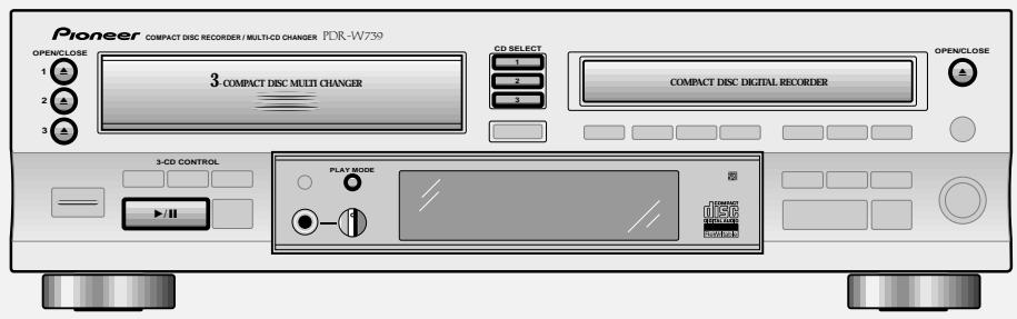 PIONEER PDR-W739 - Appuyez à nouveau sur open/close 1A pour refermer le tiroir à disque. - 2
