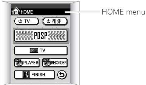 PIONEER PDSP-1 - Set the touch panel to the HOME menu. - 1