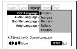 PIONEER PDV-LC20 - OSD language - 1